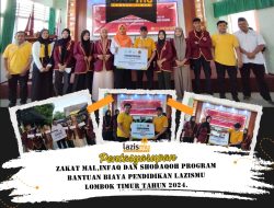 Lazismu Lombok Timur, Berikan Bantuan Biaya Pendidikan Bagi Mahasiswa Berprestasi; Ini Harapan Nurul Savika