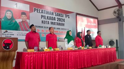 Amankan Suara Rohmi-Firin di Pilkada NTB 2024, PDI Perjuangan Kota Mataram Latih Ratusan Saksi TPS 